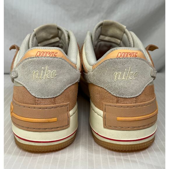 Women's Nike Air Force 1 AF1 Peach Shadow Sneakers Reg Size 9 - Picture 4 of 9